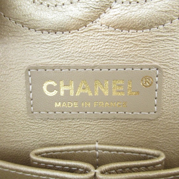 CHANEL MatelasseW Flap ChainShoulder Bag Cat Pattern Beige Nylon - Picture 7 of 10